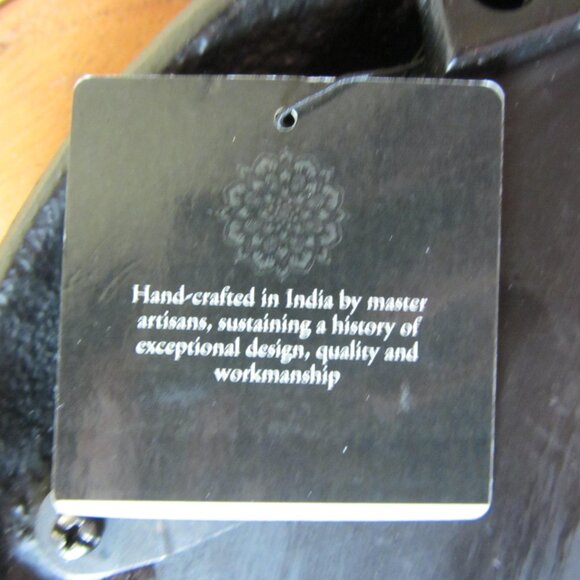 14" Hammered Outlined Mirror, Matte Black from India NWT Sagebrook Home (W4499) - Picture 9 of 9